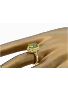 14K Yellow gold Yellow Peridot Ring Vintage craft vrc068y